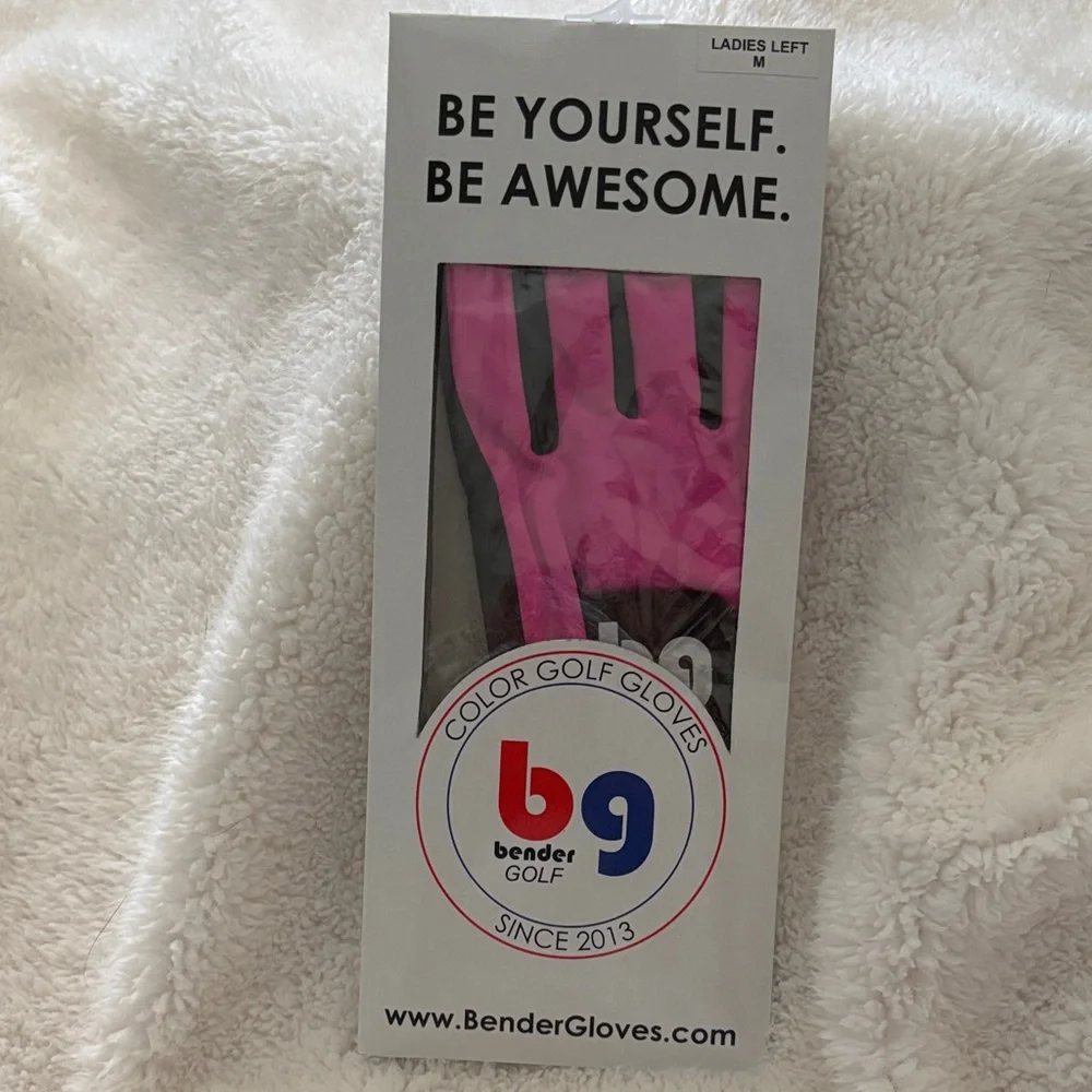 NEW💗Bender Golf Pink Ladies Left Golf Glove - Be Yourself Be Awesome